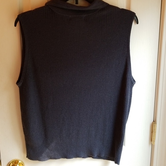 PIERRE CARDIN SLEEVELESS KNIT BLOUSE SZ XL - Picture 3 of 4